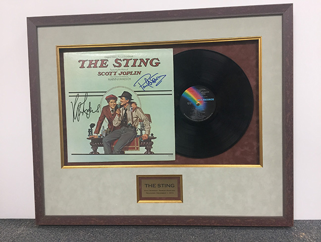 The Sting Music Album in a Custom Frame